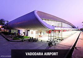Metal roofing work at Vadodara Airport by Dhanshree Prefab Structure